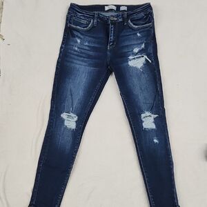 KanCan Blue Skinny Distressed Jeans